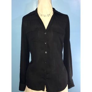 5/$25Black size large button down blouse